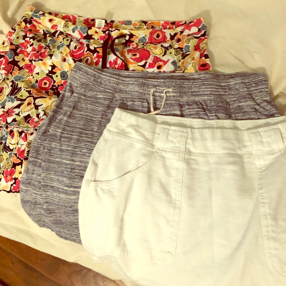 Lot of 3 LOFT casual skirts two medium one small